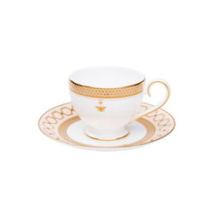 Honeydew Tea Cup Saucer Gold