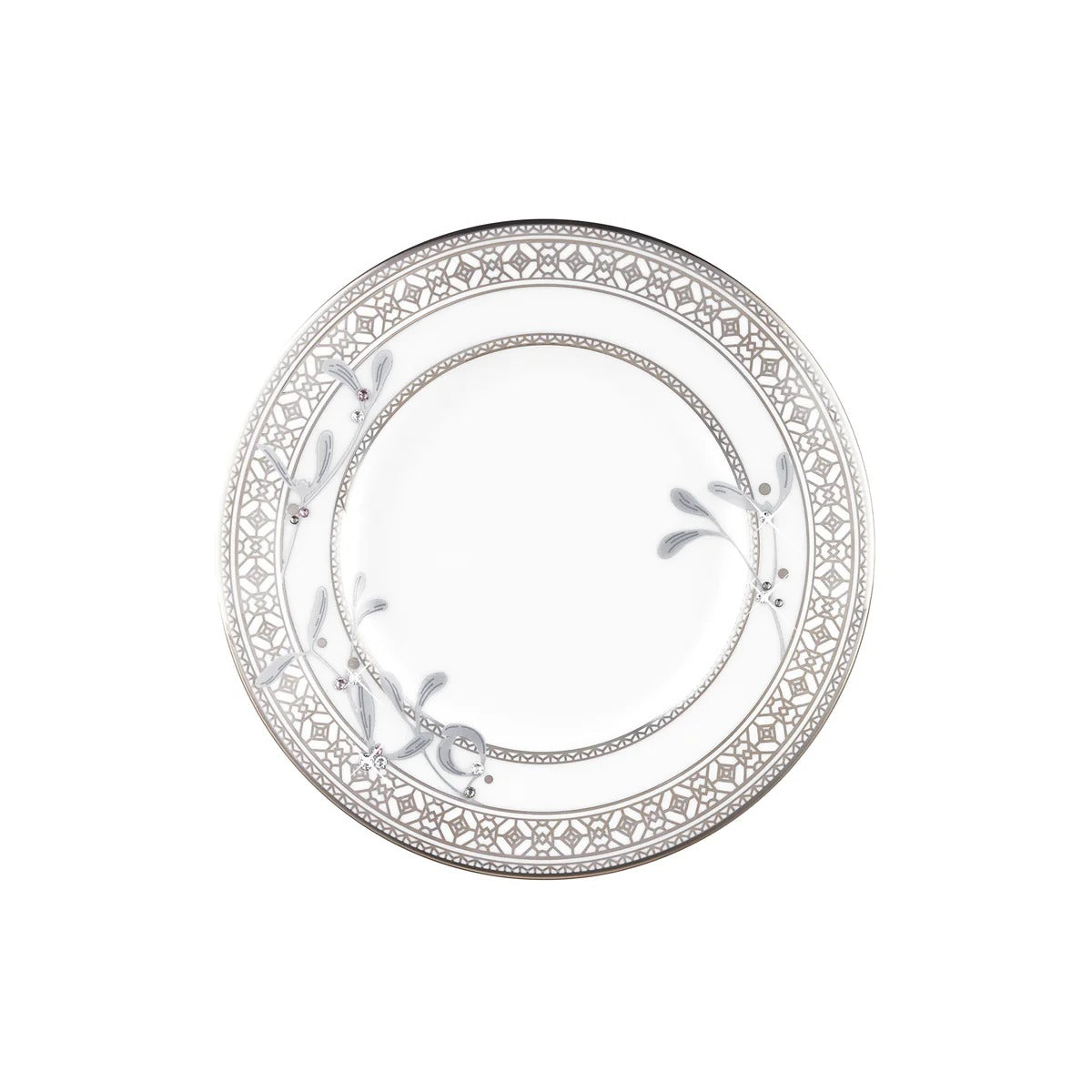 Platinum Leaves Bread &amp; Butter Plate Platinum