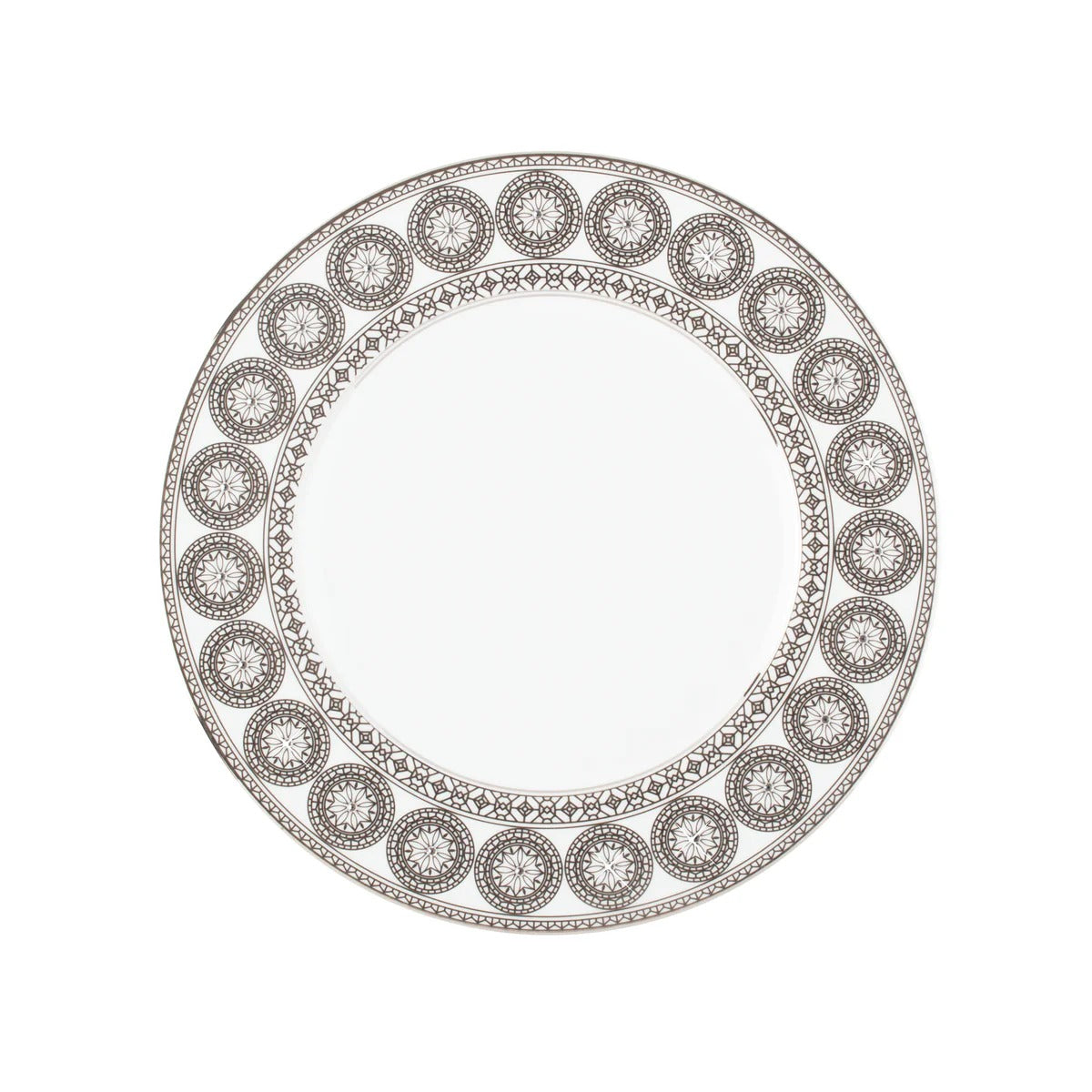 Platinum Leaves Salad / Dessert Plate Platinum