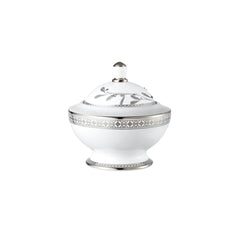 Platinum Leaves Sugar Bowl Platinum
