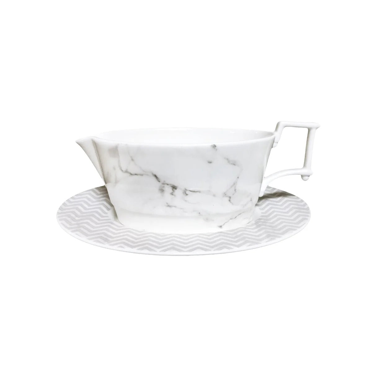 Villa Bianca Gravy Boat &amp; Saucer Grey
