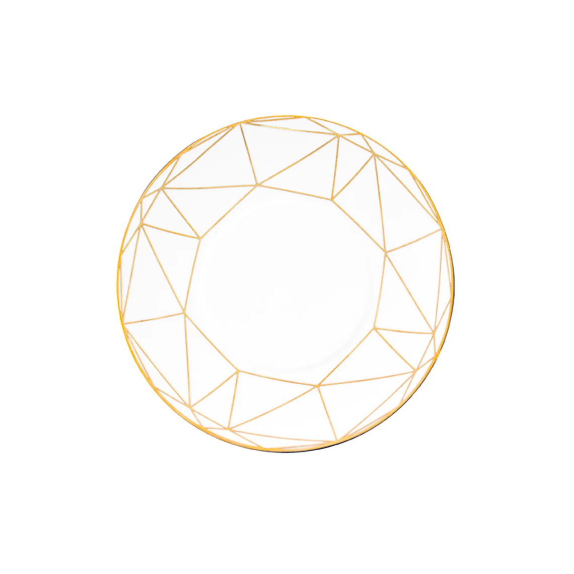 Gem Cut Gold Butter Plate