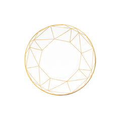 Gem Cut Gold Butter Plate