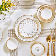 Gem Cut Gold Butter Plate