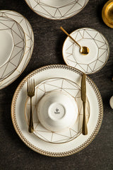 Gem Cut Gold Salad / Dessert Plate