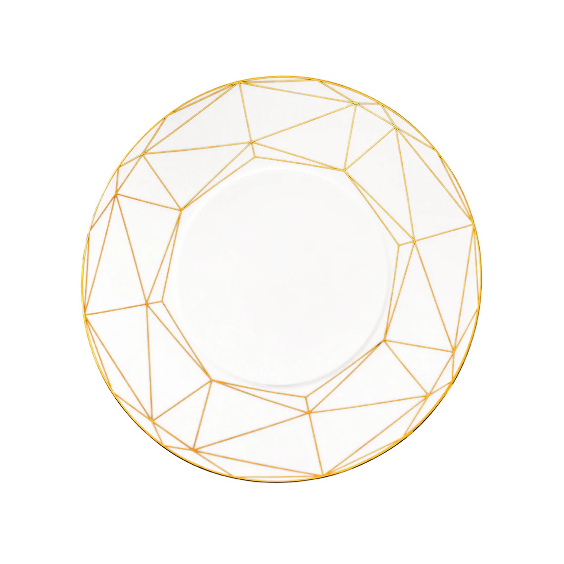 Gem Cut Gold Salad / Dessert Plate