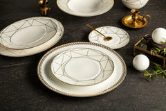 Gem Cut Gold Butter Plate