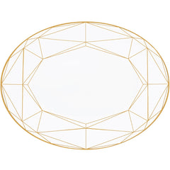 Gem Cut Gold Oval Platter