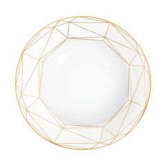 Gem Cut Gold Soup Bowl