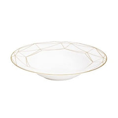 Gem Cut Gold Soup Bowl