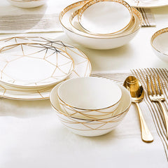 Gem Cut Gold Cereal Bowl / All Purpose