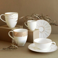 Gem Cut Gold Espresso Cup Saucer