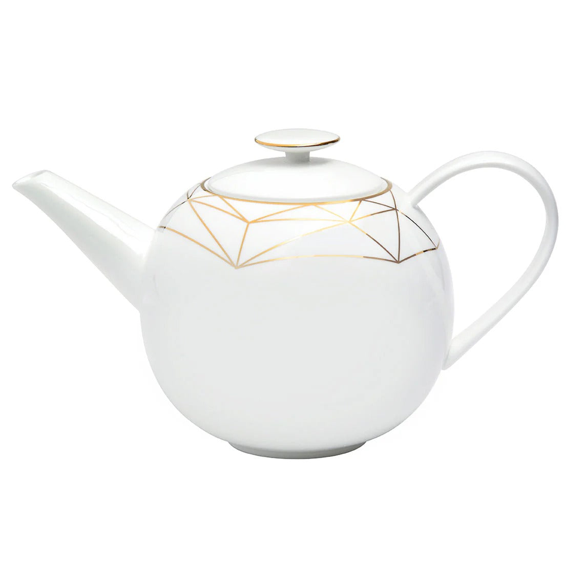 Gem Cut Gold Teapot