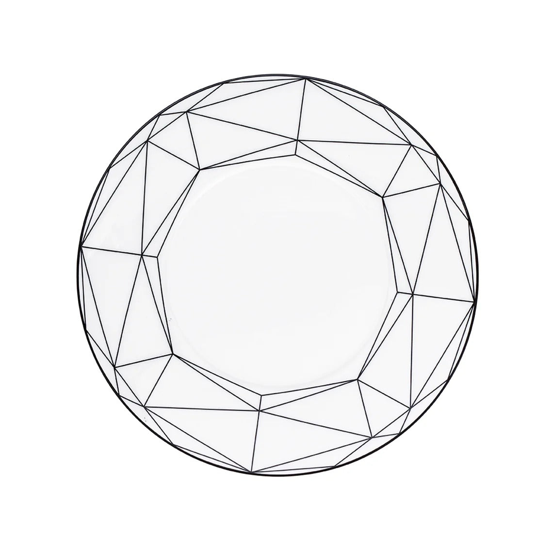 Gem Cut Onyx Salad/ Dessert Plate