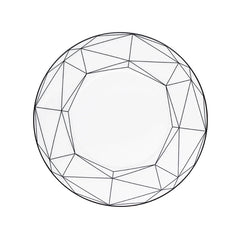 Gem Cut Onyx Salad/ Dessert Plate