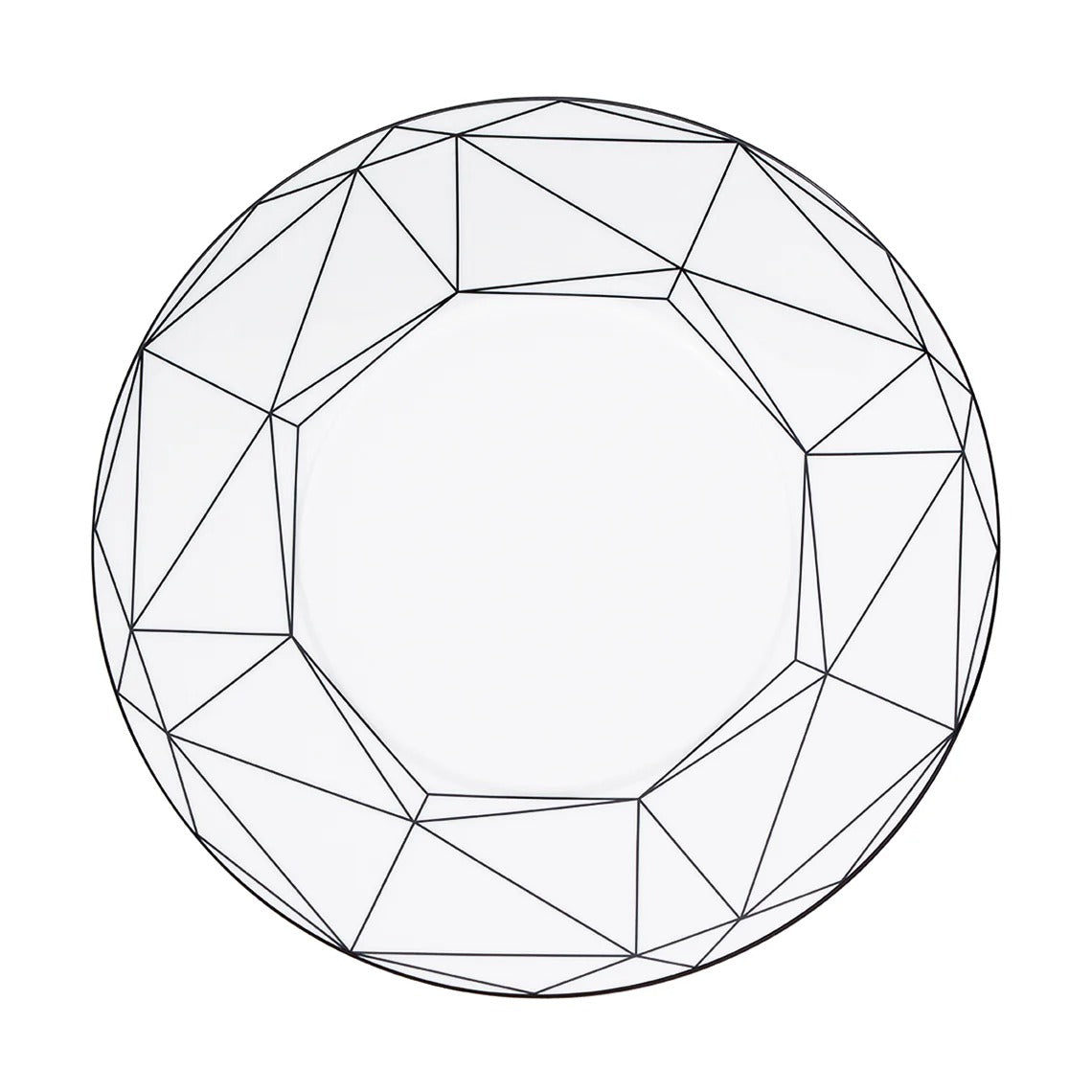 Gem Cut Onyx Dinner Plate