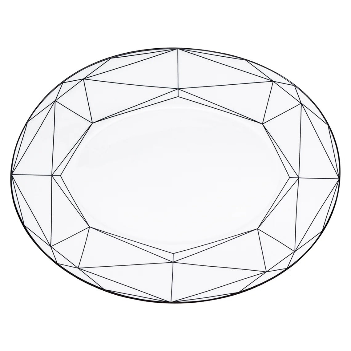 Gem Cut Onyx Oval Platter