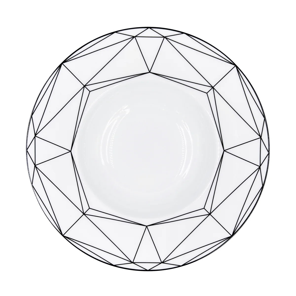 Gem Cut Onyx Soup Bowl