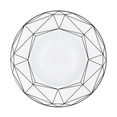 Gem Cut Onyx Soup Bowl