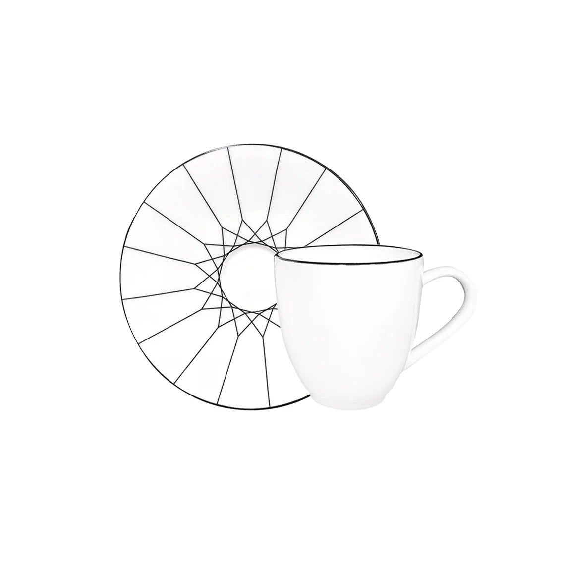 Gem Cut Onyx Espresso Cup & Saucer