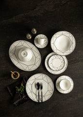 Gem Cut Onyx Bread & Butter Plate