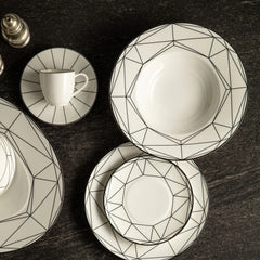 Gem Cut Onyx Espresso Cup & Saucer
