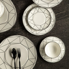 Gem Cut Onyx Bread & Butter Plate