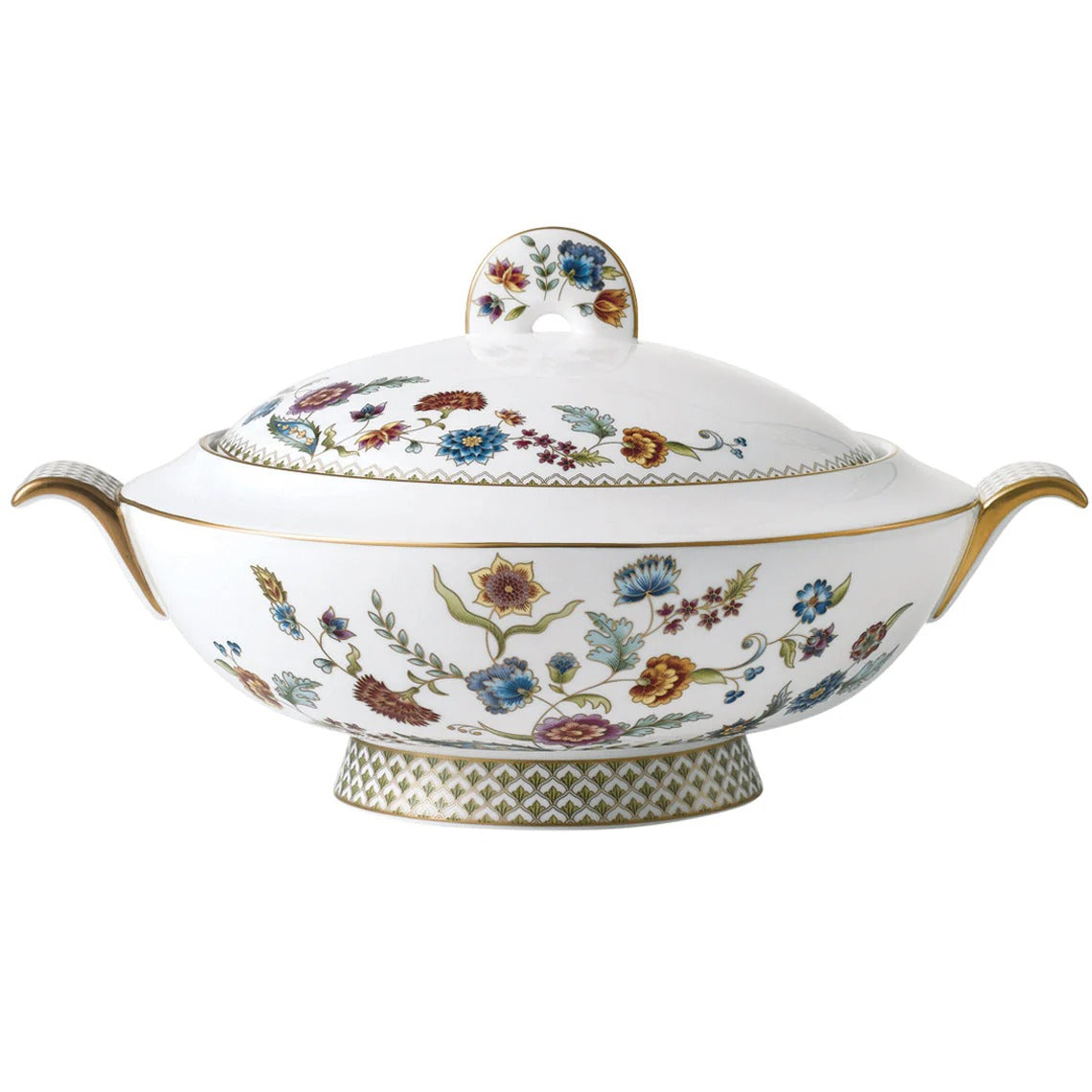 Gione Covered Vegetable Bowl / Soup Tureen (Large) Gold