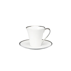 Comet Platinum Espresso Cup & Saucer, Platinum