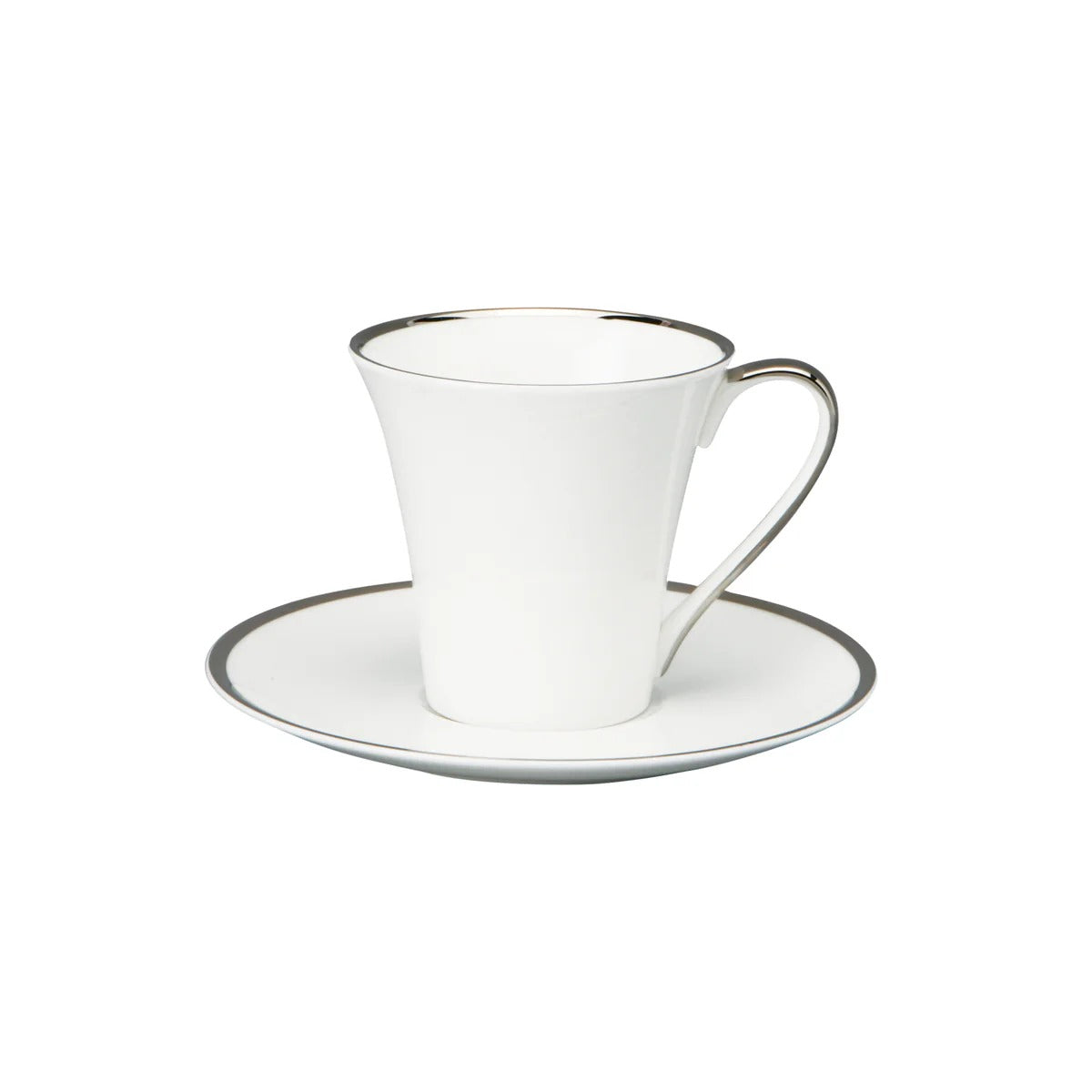 Comet Platinum Tea Cup & Saucer, Platinum