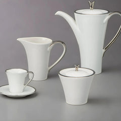 Comet Platinum Espresso Cup & Saucer, Platinum
