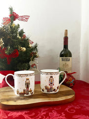 Nutcracker Mug (Set of 4) Gold Rim