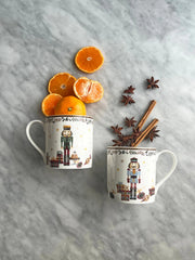 Nutcracker Mug (Set of 4) Gold Rim