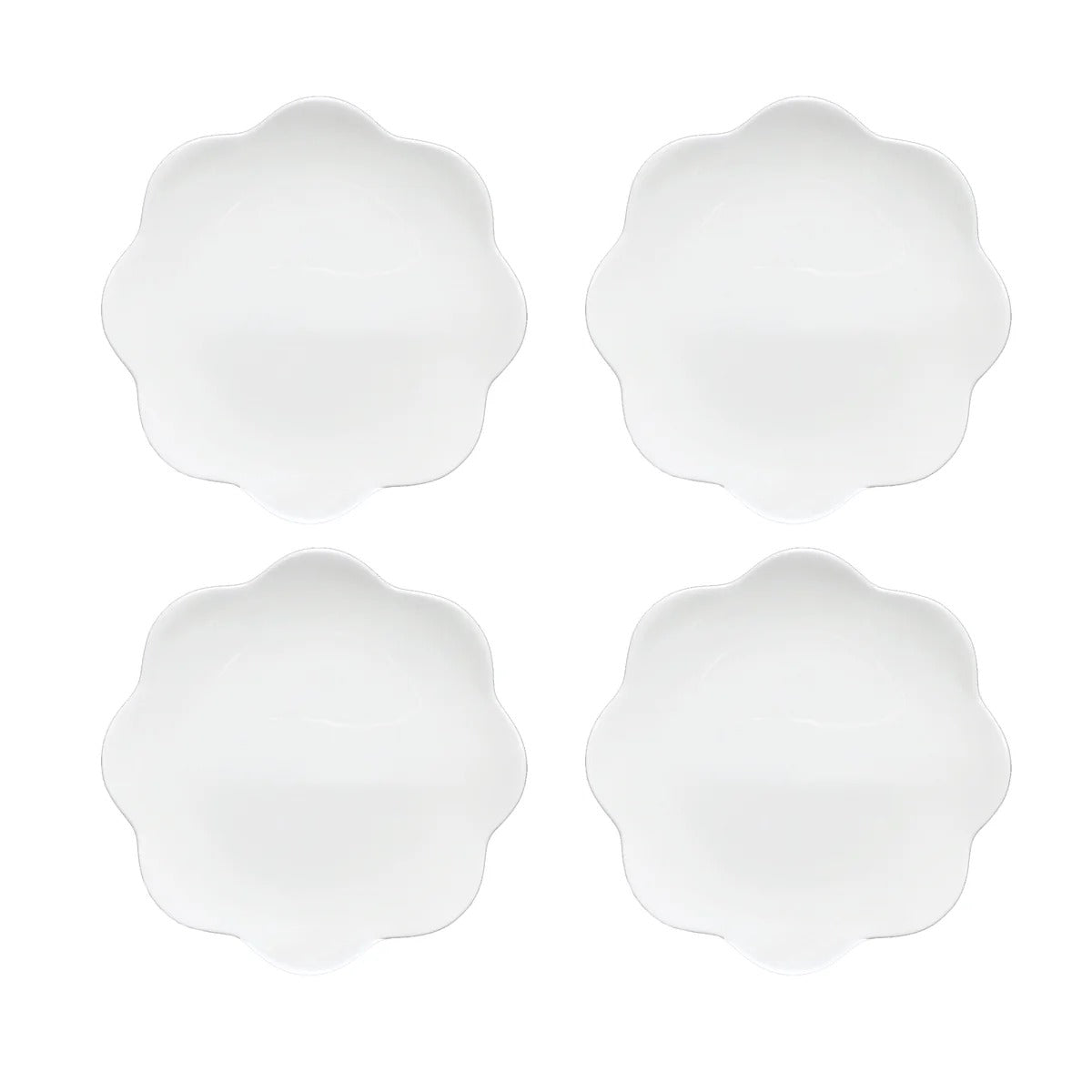 Geometrica White Canapé Plate Set of 4