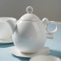 Geometrica White Teapot