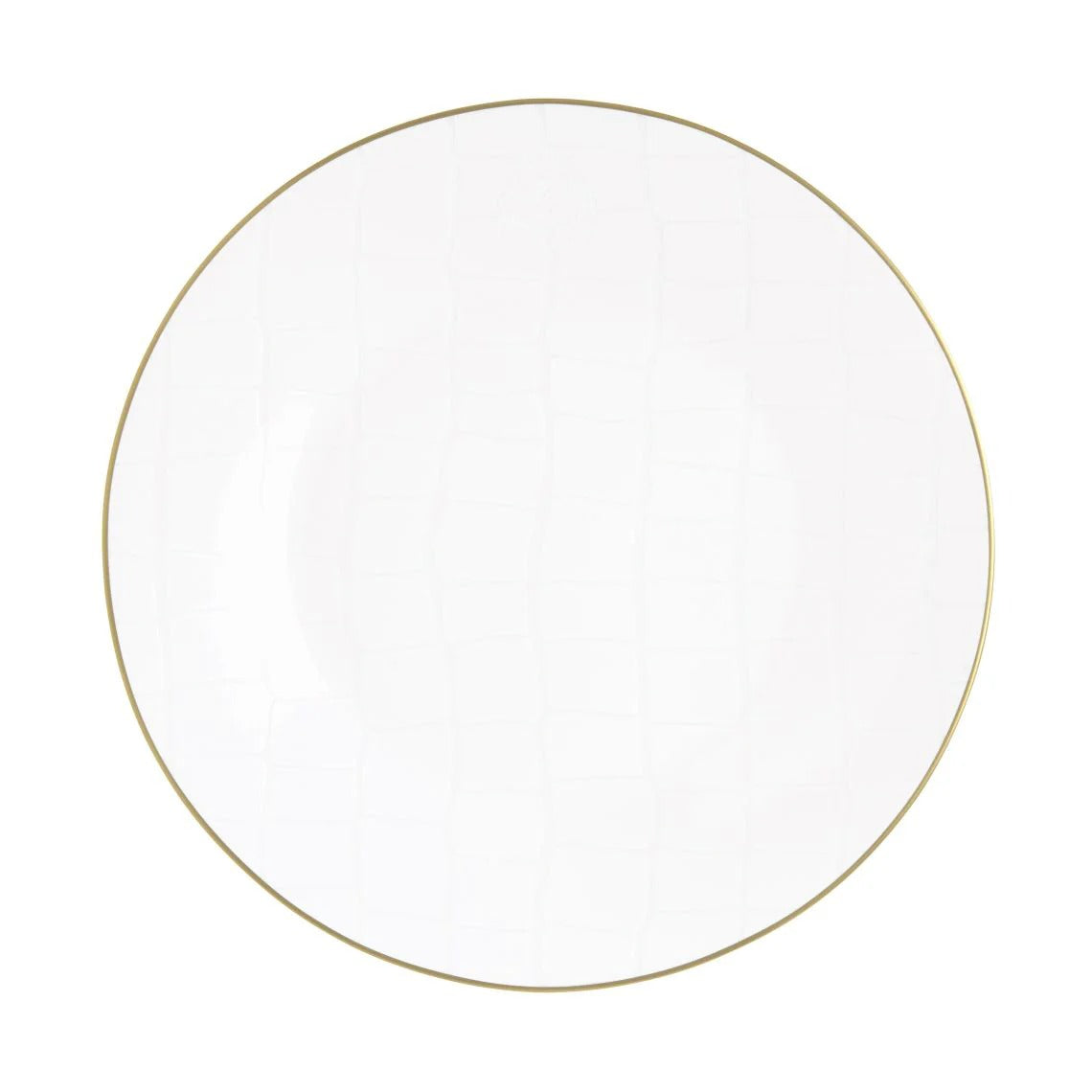 Alligator White Dinner Plate