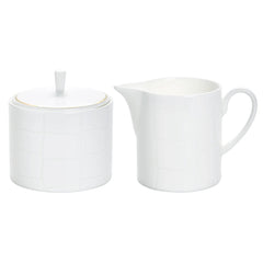 Alligator White Sugar & Creamer Set