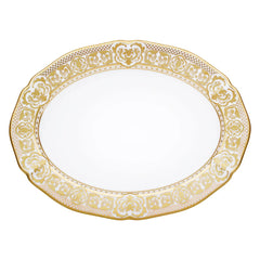 Carlsbad Queen White, 14" Oval Platter
