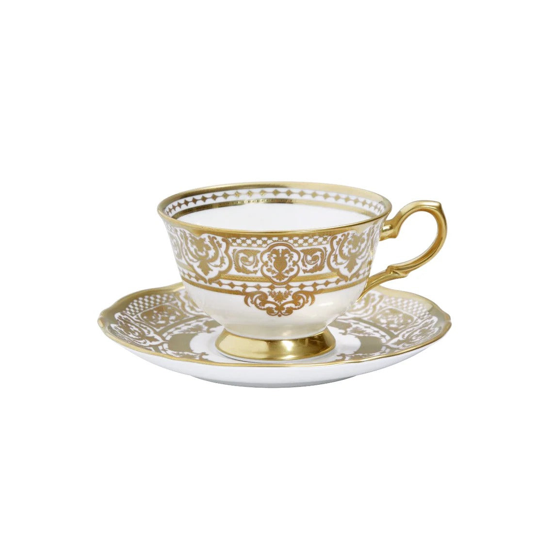 Carlsbad Queen White, Tea Cup & Saucer