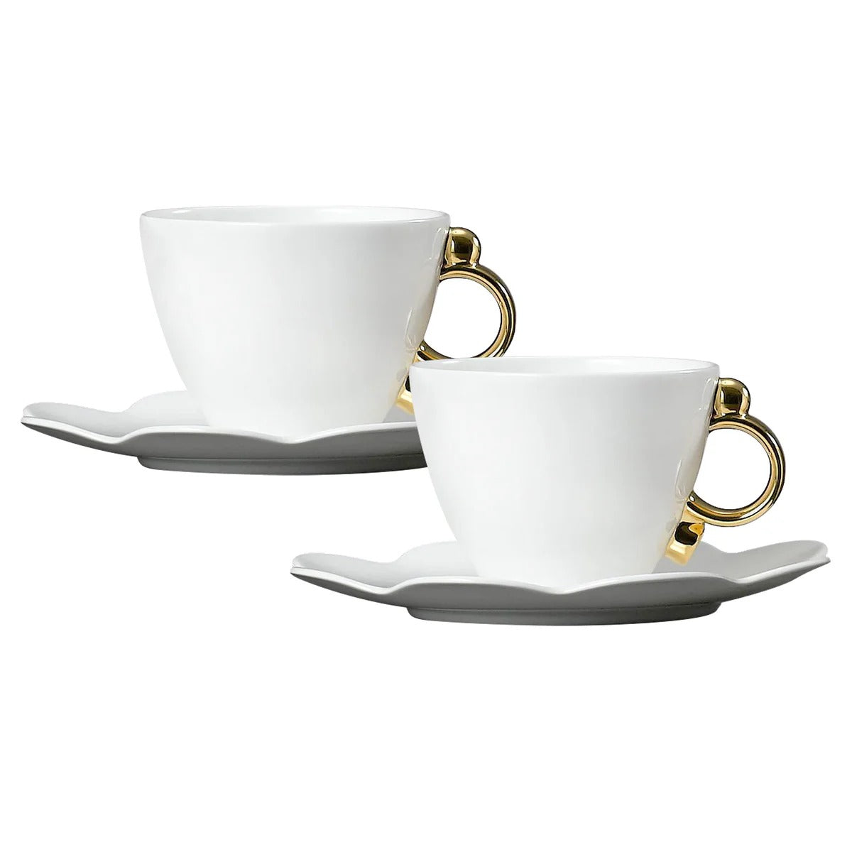 Geometrica Gold Tea Cup & Saucer set of 2