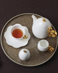 Geometrica Gold Espresso Cup &amp; Saucer, set of 2