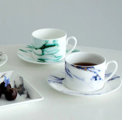 Marble Verde Tea Cup & Saucer