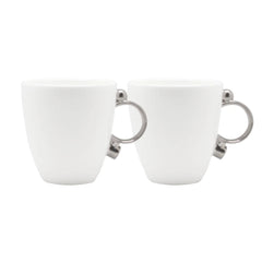 Geometrica Silver Mug, set of 2