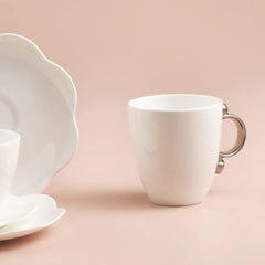 Geometrica Silver Mug, set of 2