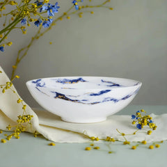 Marble Azure Serving Bowl