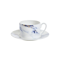 Marble Azure Tea Cup Saucer