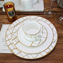 Alligator Gold Dinner Plate with Crystal