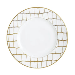Alligator Gold Dinner Plate with Crystal