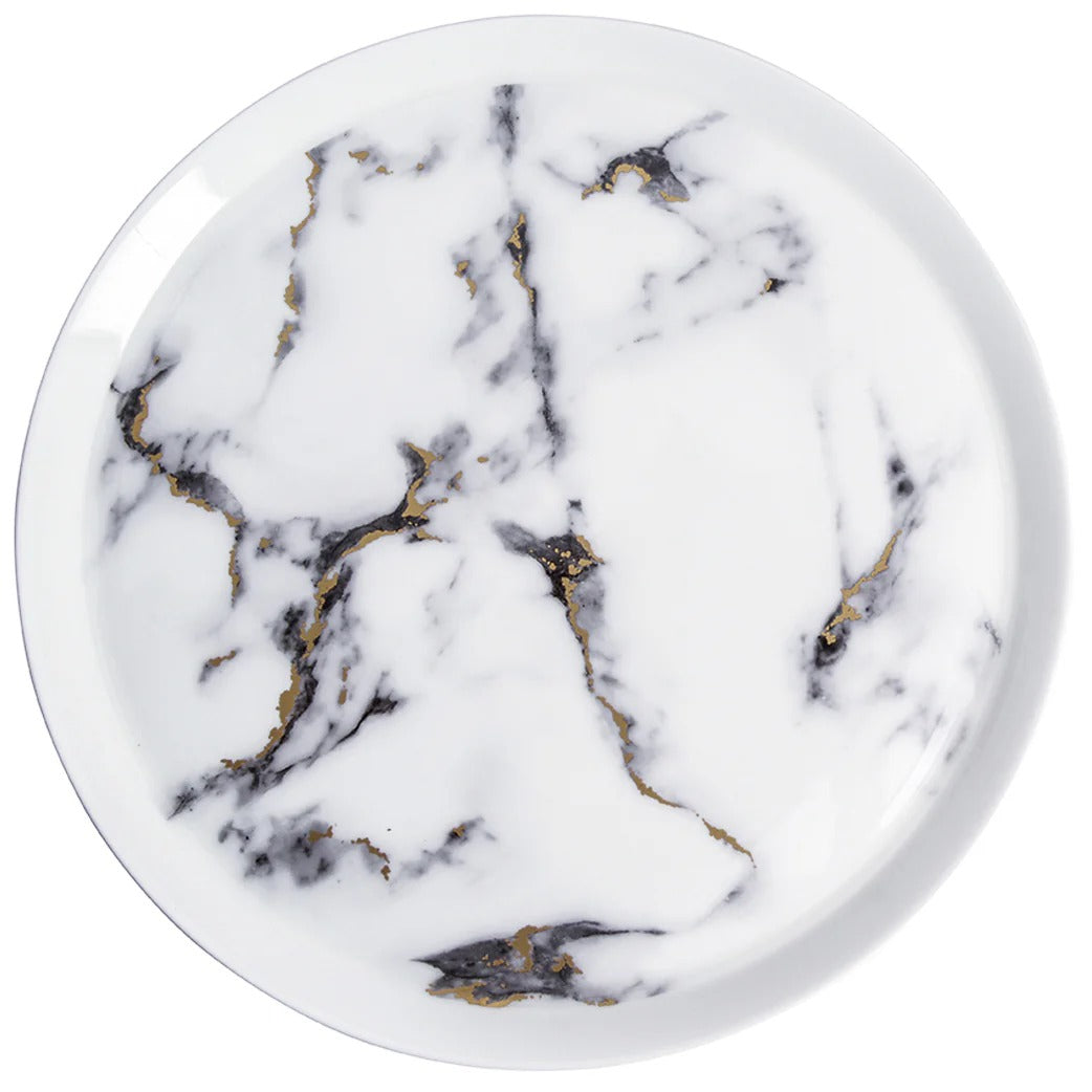 Marble Venice Fog Round Platter/ Charger Plate