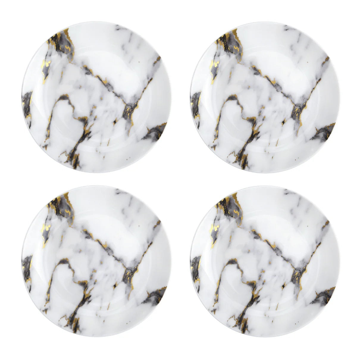 Marble Venice Fog Canapé Plate Set of 4